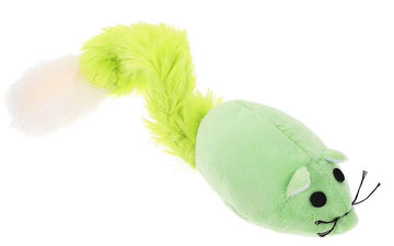 Smarty Pet Plush Rat Toy with Fur Tail for Cats